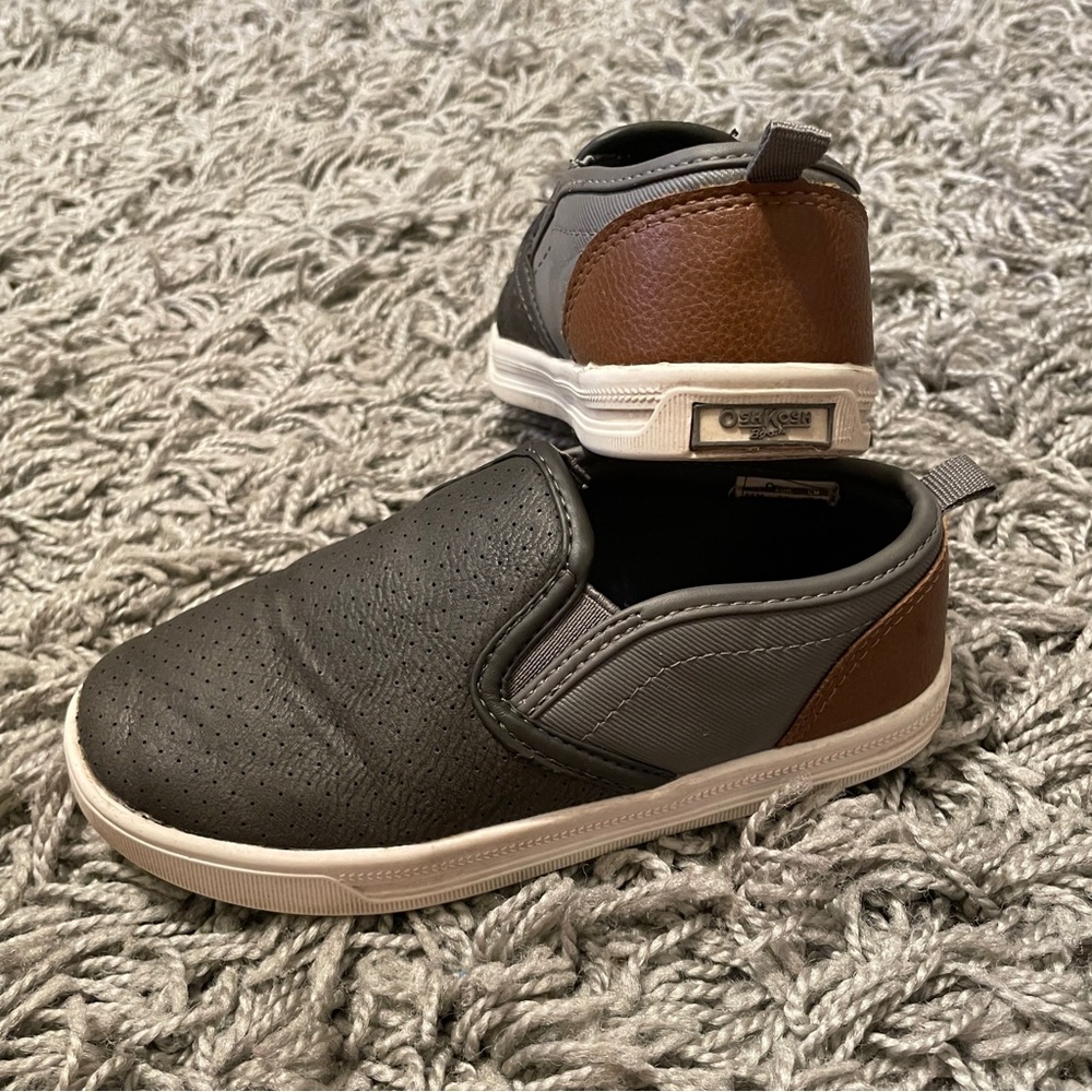 OshKosh Gray & Brown Slip-Ons